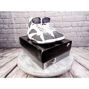 Nike Air Jordan 7 Retro "Flint" White/Varsity Purple Men 8.5 New In Box